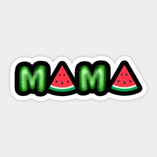 Mama Watermelon Funny Summer Fruit Gift Great Mother's Day Sticker